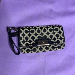 Coach mini bag..black and cream